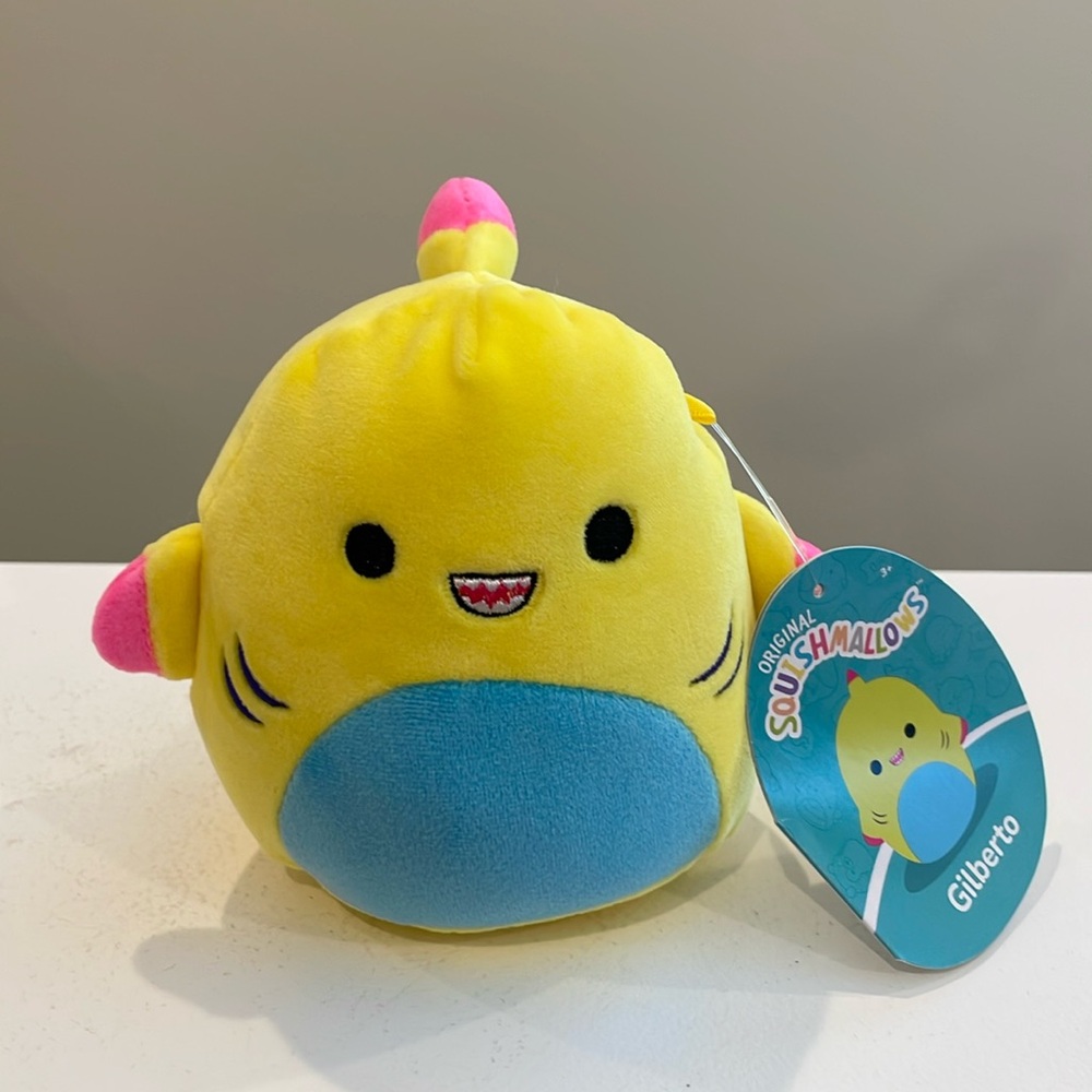 NWT 5” Gilberto the Neon Yellow Shark Squishmallow